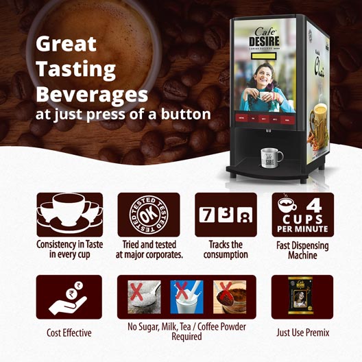 Premix Coffee and Tea Vending Machine